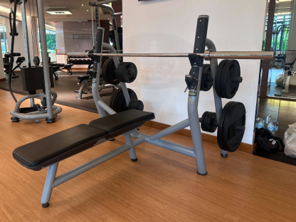 5 เครื่องฝึกเบนช์เพรสแบบราบ แบรนด์ Technogym (Olympic Flat Bench)