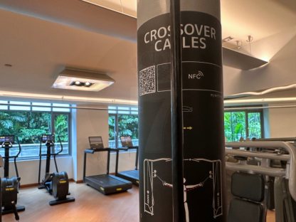 19 เครื่องฝึกดึงหลังบน แบรนด์ Technogym (Cable Crossover 2 Station)