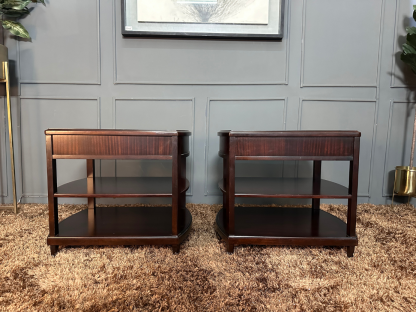 17 ตู้ข้างเตียงไม้โอ๊ค 1 ลิ้นชัก 2 ชั้นวาง แบรนด์ Bernhardt