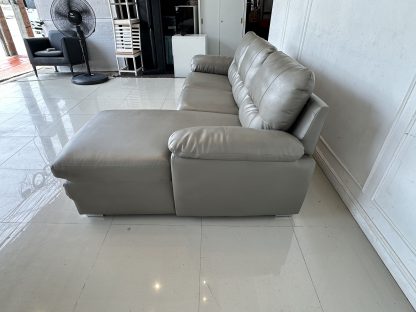 โซฟาแอล 3 ที่นั่ง แบรนด์ KONCEPT เบาะหนัง PU สีเทา