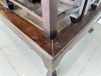 ชุดโต๊ะหมู่บูชา 9 ฐานท็อปกลางไม้ MDF โครงไม้สักติดลายฉลุลายไทยสีทอง