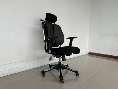 เก้าอี้สำนักงาน เพื่อสุขภาพ เบาะผ้าตาข่ายสีดำ แบรนด์ HARA CHAIR รุ่น NIETZSCHE v7