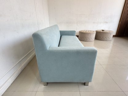 โซฟา 3 ที่นั่ง เบาะผ้าสีฟ้าอมเขียว (Teal Blue) เบาะกางออกเป็นเบดได้