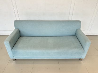 โซฟา 3 ที่นั่ง เบาะผ้าสีฟ้าอมเขียว (Teal Blue) เบาะกางออกเป็นเบดได้