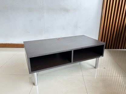 ตู้วางทีวี 2 ช่องวางของ ท็อปไม้ MDF สีน้ำตาลลายไม้
