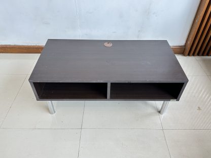 ตู้วางทีวี 2 ช่องวางของ ท็อปไม้ MDF สีน้ำตาลลายไม้