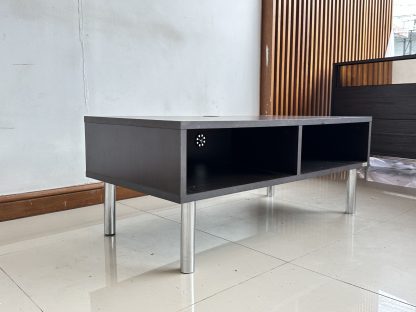 ตู้วางทีวี 2 ช่องวางของ ท็อปไม้ MDF สีน้ำตาลลายไม้