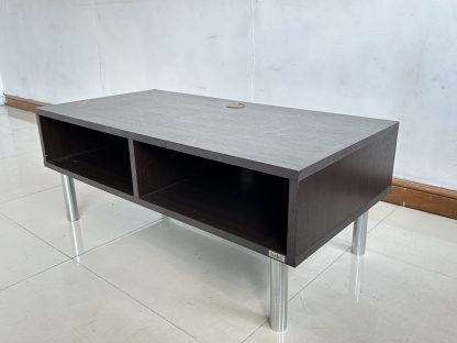 ตู้วางทีวี 2 ช่องวางของ ท็อปไม้ MDF สีน้ำตาลลายไม้