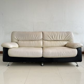 โซฟา 2 ที่นั่ง แบรนด์ MODERNFORM เบาะหุ้มหนัง PU สีขาว