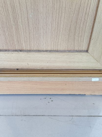 ตู้เก็บรองเท้า 2 บานเลื่อน โครงไม้ MDF สีบีชลายไม้