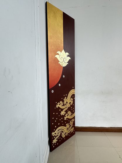 ของตกแต่ง กรอบรูปภาพพื้นผ้า ลวดลายมงคล