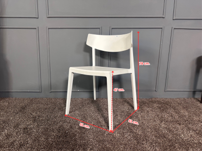 46 เซตเก้าอี้นำเข้า Wing Chair วัสดุโพลีโพรพิลีน แบรนด์ Actiu Made In Spain สีขาว 7 ตัว