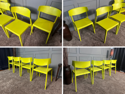 40 เซตเก้าอี้นำเข้า Wing Chair วัสดุโพลีโพรพิลีน แบรนด์ Actiu Made In Spain สีเขียวใบตอง 4 ตัว
