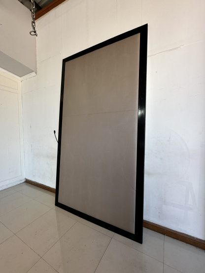 หัวเตียง built-in โครงไม้ MDF บุหนัง PU ลายหนังจระเข้ พร้อมไฟอ่านหนังสือ LED ( ใหญ่ )