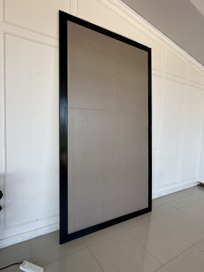 หัวเตียง built-in โครงไม้ MDF บุหนัง PU ไม่มีลาย พร้อมไฟอ่านหนังสือ LED ( เล็ก )