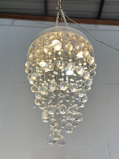 โคมไฟแขวนเพดาน ตกแต่งคริสตัล ใช้หลอด LED 7W โครงเหล็ก