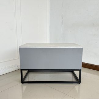 โต๊ะกลาง ท็อปไม้ MDF สีเท…