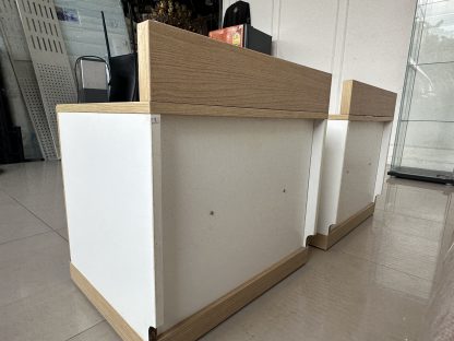 ตู้ข้างเตียง 2 ลิ้นชัก โครงไม้ MDF สีบีชลายไม้