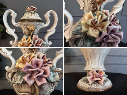 36 แจกันกระเบื้องเซรามิก สไตล์คาโปดิมอนเต (Capodimonte)
