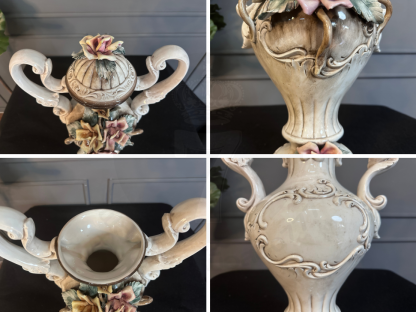 36 แจกันกระเบื้องเซรามิก สไตล์คาโปดิมอนเต (Capodimonte)