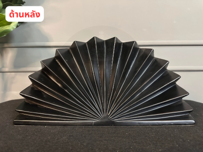 16 ของประดับเรซิ่นรูปพัดสีดำ