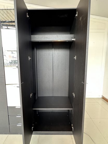 ตู้เสื้อผ้า แบรนด์ SB FURNITURE 4 บานเปิดทึบ 1 บานเปิดกระจกเงา
