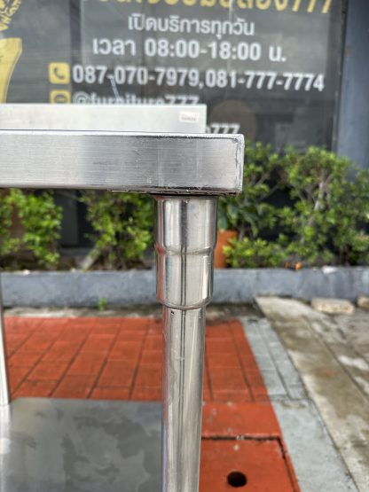 โต๊ะเตรียมสแตนเลสเกรด 304 มีชั้นวางด้านล่างขาปรับระดับได้ (ขนาดกว้าง 60 CM.)