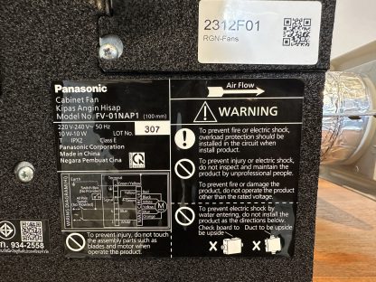 พัดลมฟอกอากาศ แบบฝังฝ้า แบรนด์ PANASONIC รุ่น FV-01NAP1