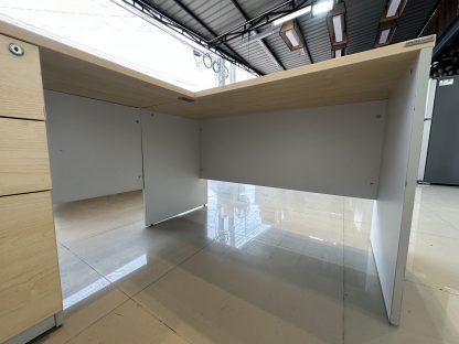 โต๊ะทำงานทรงแอล 3 ลิ้นชัก แบรนด์ LAMP OFFICE FURNITURE