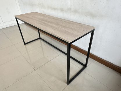 โต๊ะอเนกประสงค์ ท็อปไม้ MDF สีบีชลายไม้ โครงขาเหล็กสีดำ