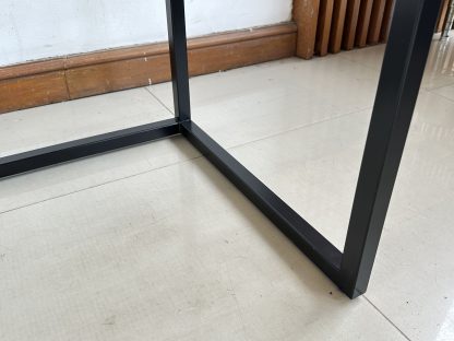 โต๊ะอเนกประสงค์ ท็อปไม้ MDF สีบีชลายไม้ โครงขาเหล็กสีดำ