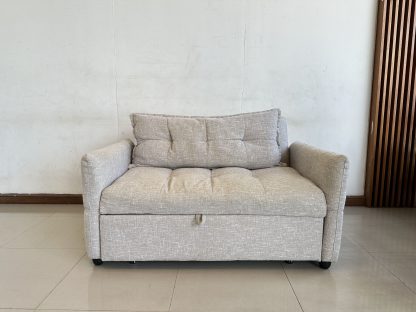 โซฟาเบด 2 ที่นั่ง แบรนด์ SB FURNITURE รุ่น Unna เบาะผ้าสีเทา