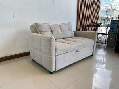 โซฟาเบด 2 ที่นั่ง แบรนด์ SB FURNITURE รุ่น Unna เบาะผ้าสีเทา