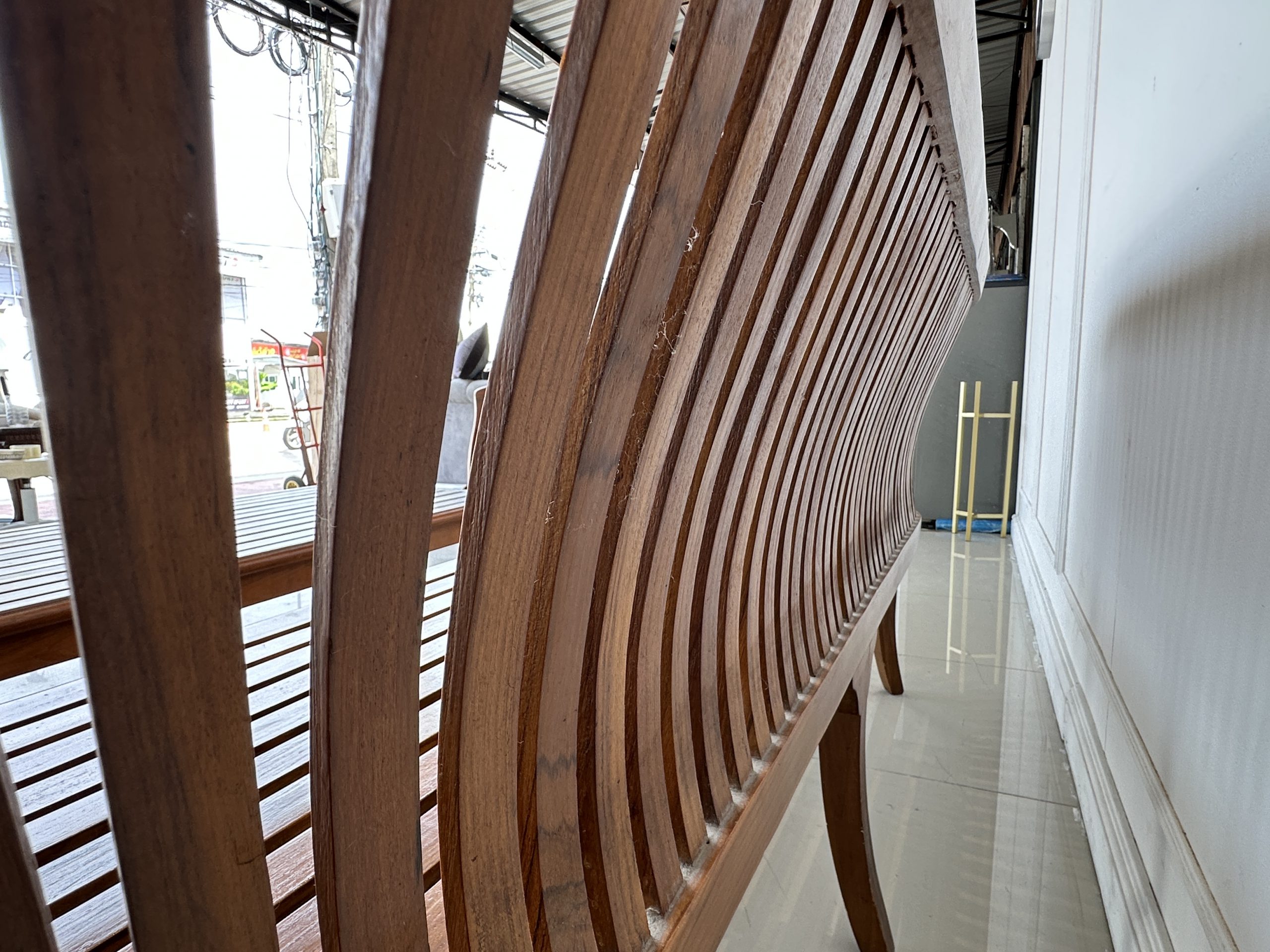 ชุดรับแขกไม้สัก เบาะและพิงหลังตีระแนง สีน้ำตาล ชุดรับแขกไม้สัก เบาะและพิงหลังตีระแนง สีน้ำตาล