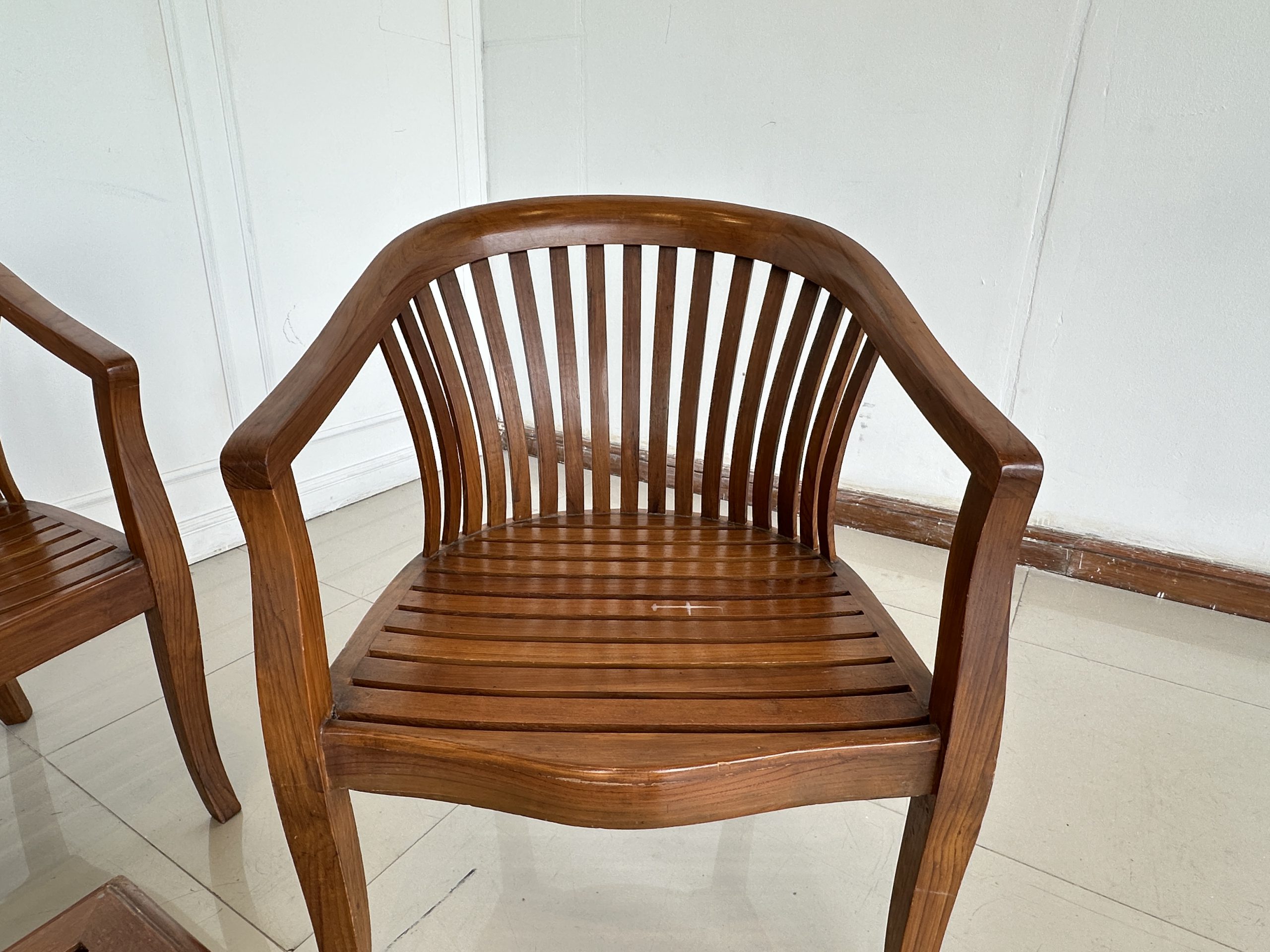 ชุดรับแขกไม้สัก เบาะและพิงหลังตีระแนง สีน้ำตาล ชุดรับแขกไม้สัก เบาะและพิงหลังตีระแนง สีน้ำตาล