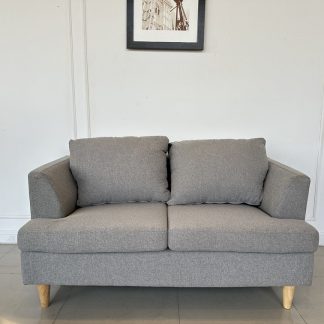 โซฟาปรับนอนไฟฟ้า 3 ที่นั่ง เบาะหนังแท้ผิวสัมผัสสีขาว