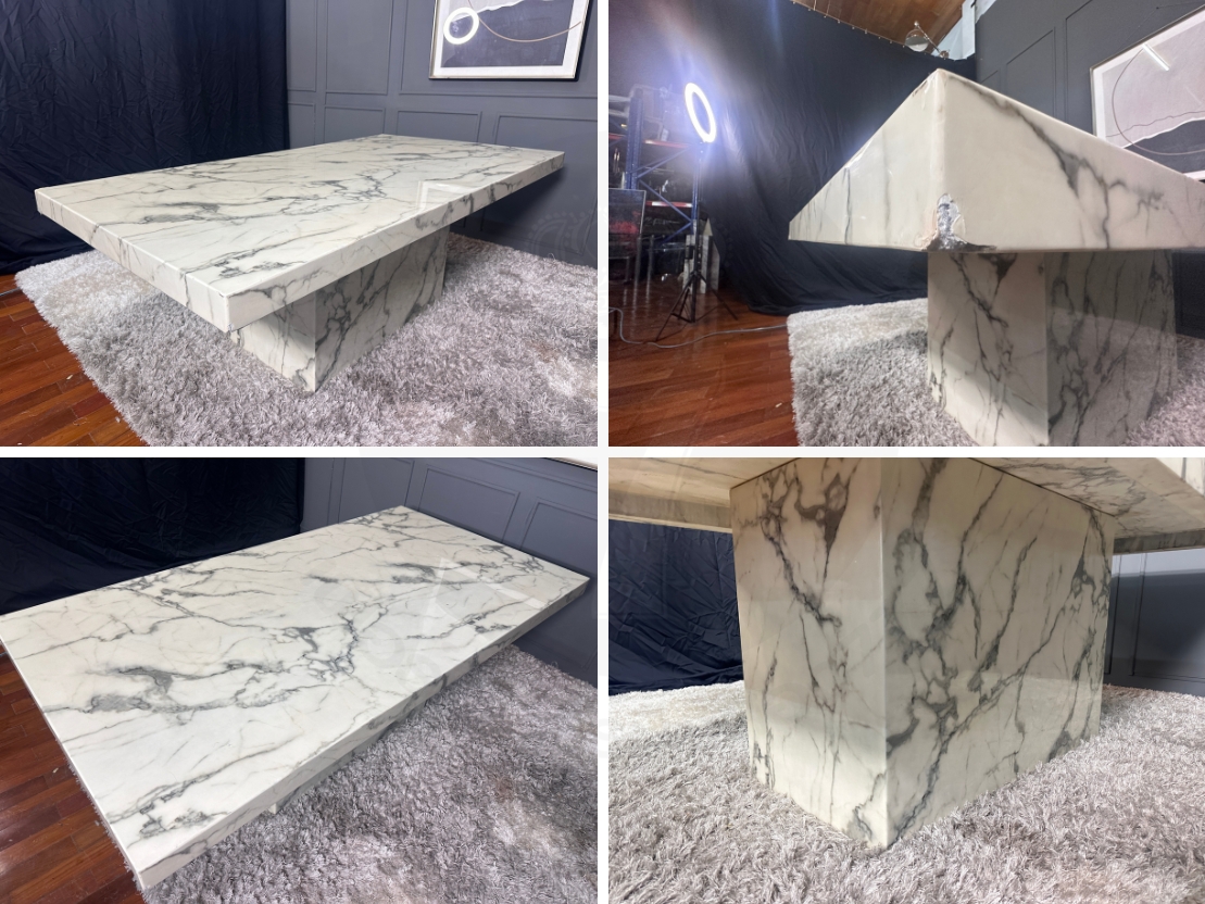 โต๊ะรับประทานอาหารหินอ่อน 8 ที่นั่ง พร้อมเก้าอี้ โต๊ะรับประทานอาหารหินอ่อน 8 ที่นั่ง พร้อมเก้าอี้