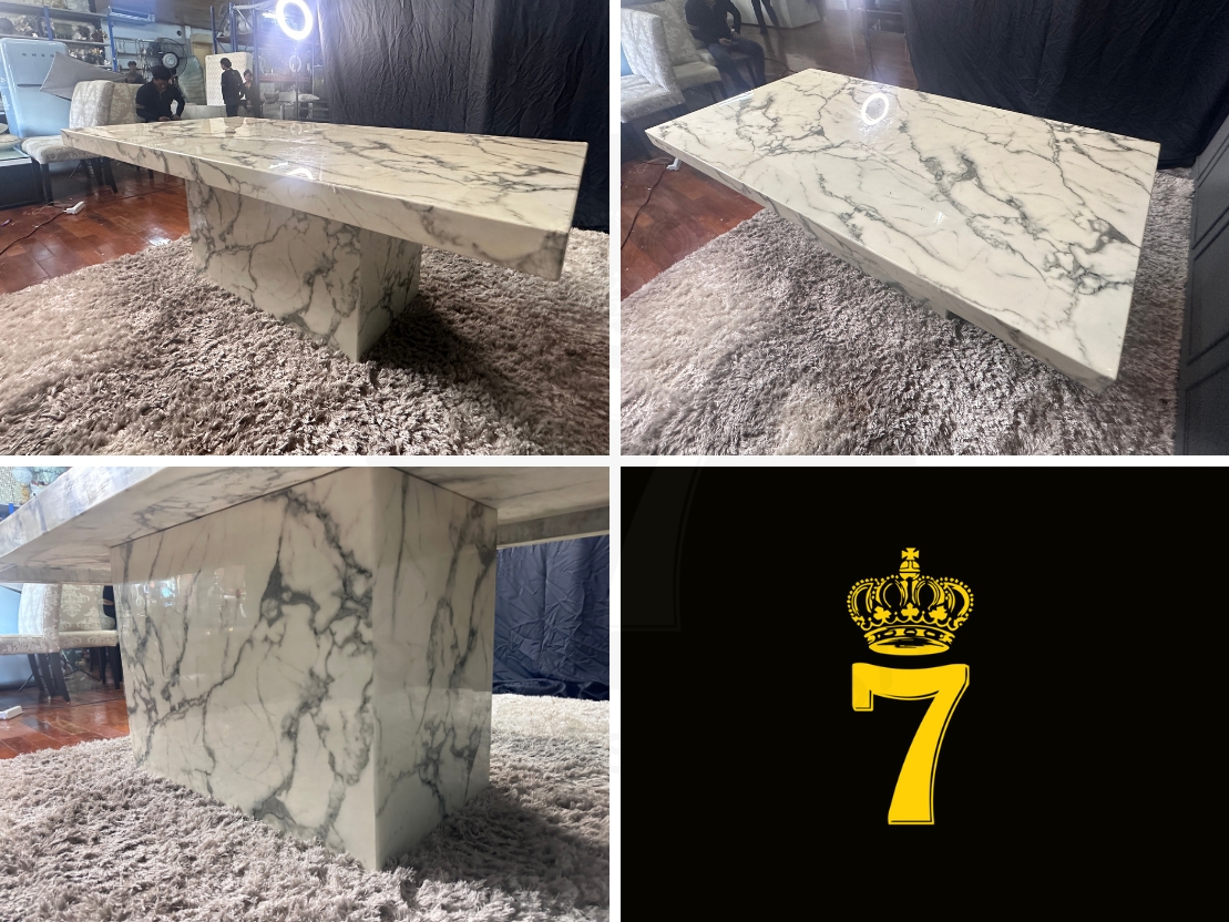 โต๊ะรับประทานอาหารหินอ่อน 8 ที่นั่ง พร้อมเก้าอี้ โต๊ะรับประทานอาหารหินอ่อน 8 ที่นั่ง พร้อมเก้าอี้