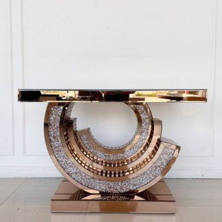 โต๊ะคอนโซล ท็อปกระจกสีโรส… โต๊ะคอนโซล ท็อปกระจกสีโรส…