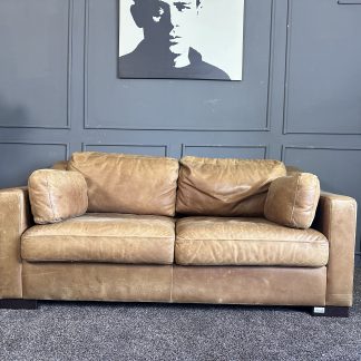 โซฟาหนังแท้ 2 ที่นั่ง พร้อมหมอนอิง ตัวที่ 2