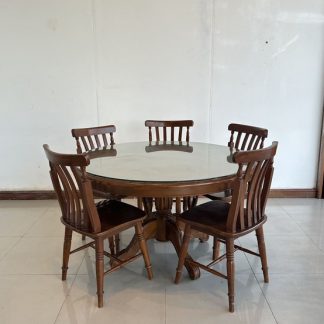 ชุดโต๊ะทานอาหารไม้สัก 5 ที่นั่ง