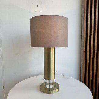 โคมไฟตั้งโต๊ะ โป๊ะผ้าสีน้…