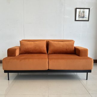 โซฟา 2 ที่นั่ง เบาะผ้ากำม…