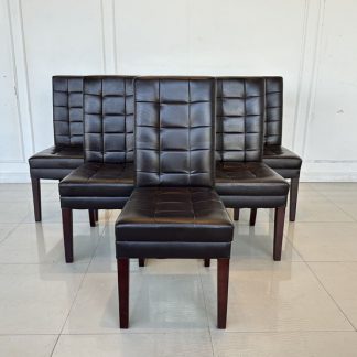 เก้าอี้ไม้สน เบาะหนัง PU …
