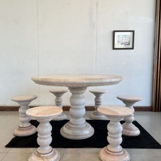 ชุดโต๊ะหินอ่อน OUTDOOR 6 …