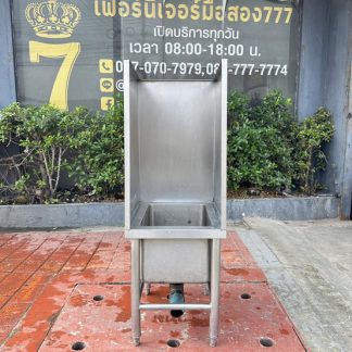 ซิงค์สแตนเลส เกรด 304 สำหรับทิ้งเศษอาหาร มีฉากกั้น แบบสูง