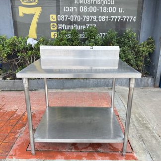 รถเข็นสแตนเลส เกรด 304 เก็บเศษอาหารและจาน ล้อเลื่อน