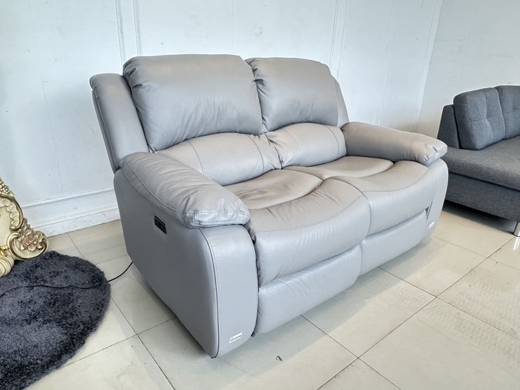โซฟาปรับไฟฟ้า 2 ที่นั่ง แบรนด์ NOVENA รุ่น ELZA เบาะหนังแท้ผิวสัมผัสสีเทา โซฟาปรับไฟฟ้า 2 ที่นั่ง แบรนด์ NOVENA รุ่น ELZA เบาะหนังแท้ผิวสัมผัสสีเทา