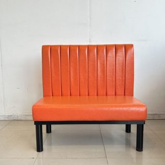 เก้าอี้ สไตล์วินเทจ เบาะหนัง PU สีน้ำตาล