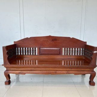 โซฟาไม้ /แหย่ง ช่วงบนและฐานแยกได้ ไม้จริงทั้งตัวสีน้ำตาล